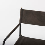 Direttore 19.3L x 19.3W x 40.2H Brown/Gray Suede W/ Metal Frame Counter Stool from Mercana - Luna Furniture
