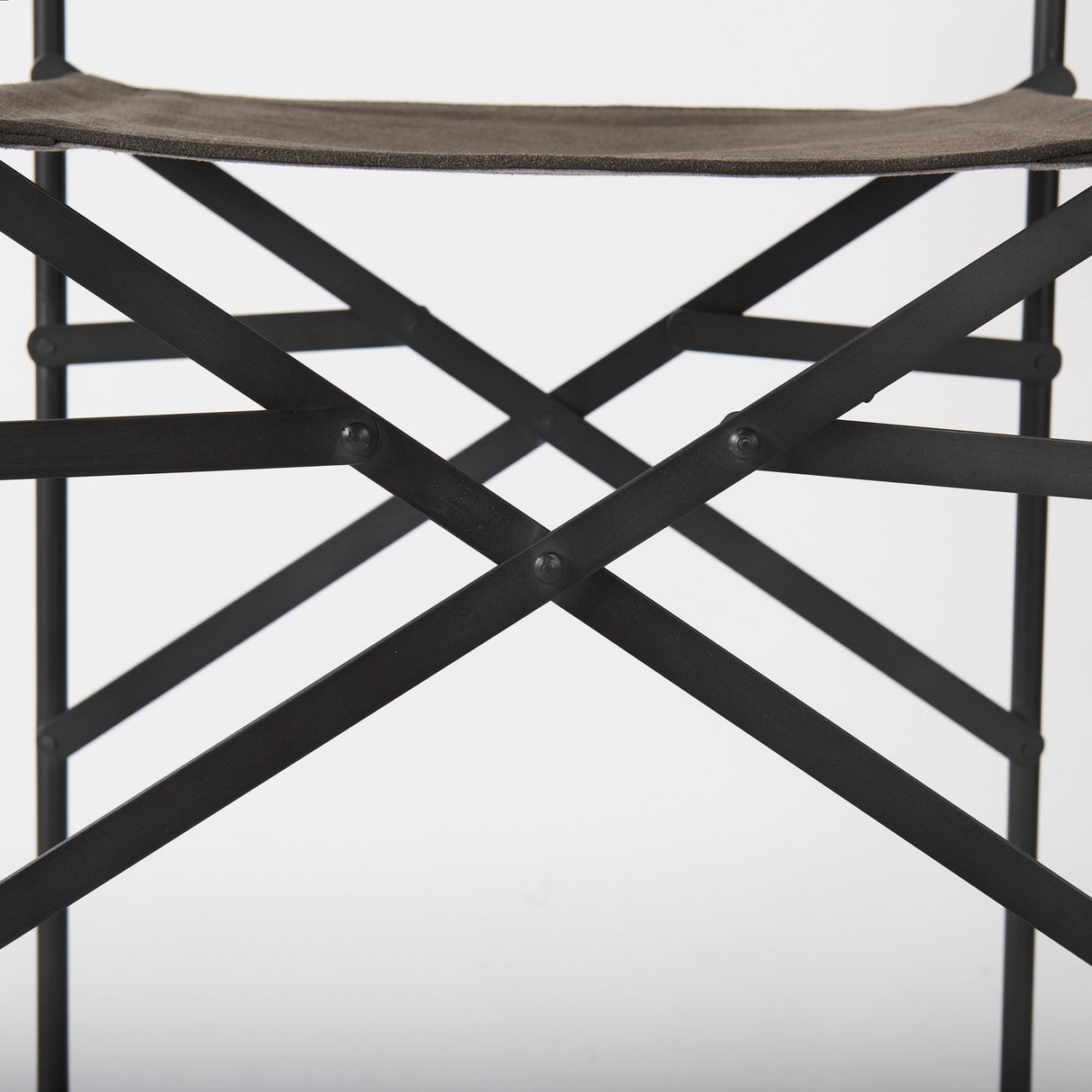 Direttore 19.3L x 19.3W x 40.2H Brown/Gray Suede W/ Metal Frame Counter Stool from Mercana - Luna Furniture