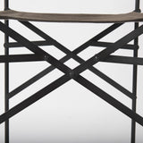 Direttore 19.3L x 19.3W x 40.2H Brown/Gray Suede W/ Metal Frame Counter Stool from Mercana - Luna Furniture