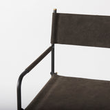 Direttore 19.3L x 19.3W x 44.1H Brown/Gray Suede W/ Metal Frame Bar Stool from Mercana - Luna Furniture