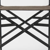 Direttore 19.3L x 19.3W x 44.1H Brown/Gray Suede W/ Metal Frame Bar Stool from Mercana - Luna Furniture