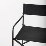Direttore 19.3L x 19.3W x 40.2H Black Leather W/Black Frame Counter Stool from Mercana - Luna Furniture
