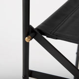 Direttore 19.3L x 19.3W x 40.2H Black Leather W/Black Frame Counter Stool from Mercana - Luna Furniture