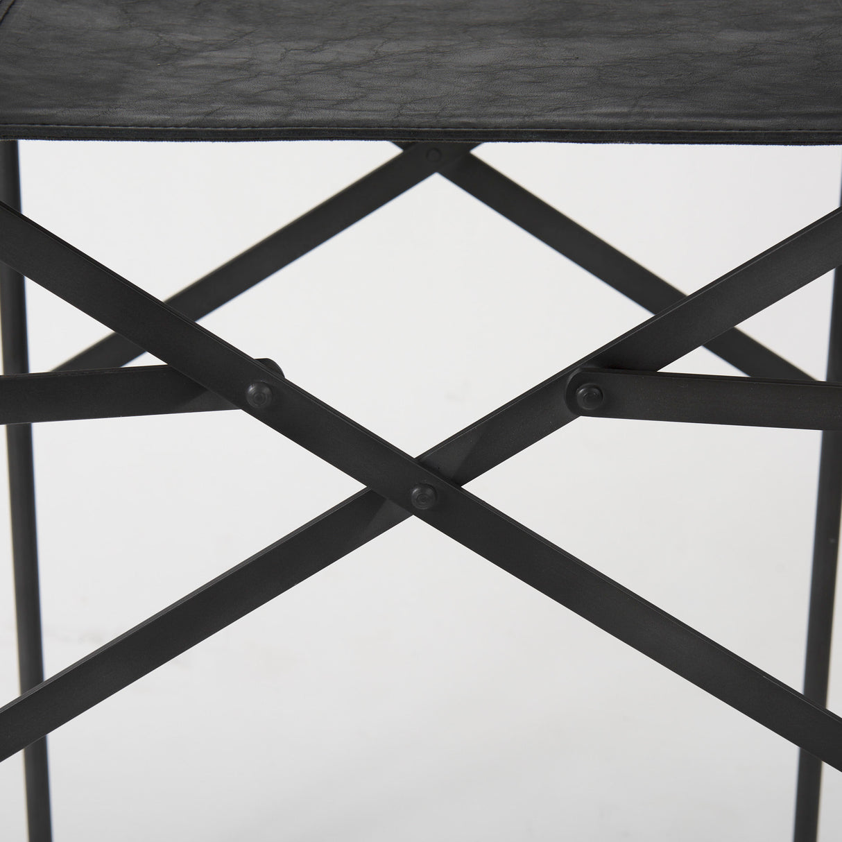 Direttore 19.3L x 19.3W x 40.2H Black Leather W/Black Frame Counter Stool from Mercana - Luna Furniture