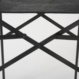 Direttore 19.3L x 19.3W x 40.2H Black Leather W/Black Frame Counter Stool from Mercana - Luna Furniture