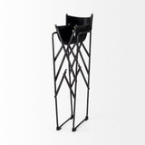 Direttore 19.3L x 19.3W x 44.1H Black Leather Seat W/Black Iron Frame Bar Stool from Mercana - Luna Furniture