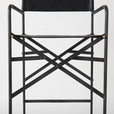 Direttore 19.3L x 19.3W x 44.1H Black Leather Seat W/Black Iron Frame Bar Stool from Mercana - Luna Furniture