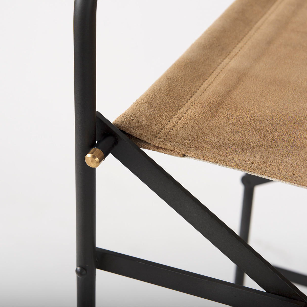Direttore 19.3L x 19.3W x 44.1H Brown Leather Seat W/Black Iron Frame Bar Stool from Mercana - Luna Furniture