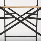 Direttore 19.3L x 19.3W x 44.1H Brown Leather Seat W/Black Iron Frame Bar Stool from Mercana - Luna Furniture