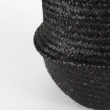 Ella (Set of 3) Black Seagrass Basket W/ Light Brown Handles from Mercana - Luna Furniture