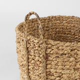 Morocco (Set of 3) Brown Two Tone Water Hyacinth and Cornhusk Round Basket W/ Handles from Mercana - Luna Furniture