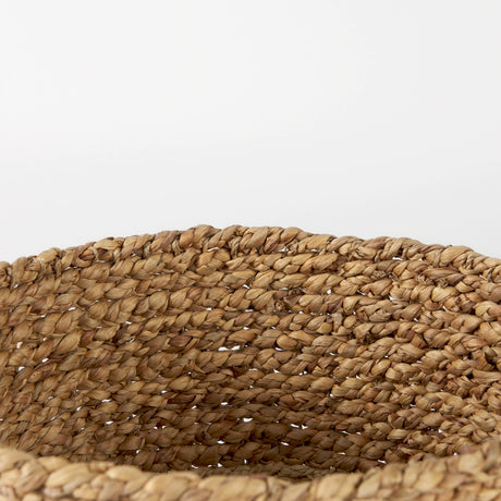 Morocco (Set of 3) Brown Two Tone Water Hyacinth and Cornhusk Round Basket W/ Handles from Mercana - Luna Furniture