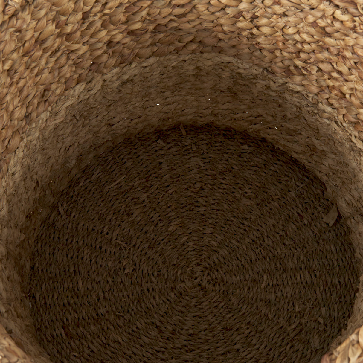 Morocco (Set of 3) Brown Two Tone Water Hyacinth and Cornhusk Round Basket W/ Handles from Mercana - Luna Furniture