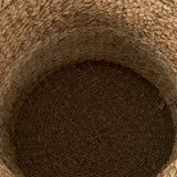 Morocco (Set of 3) Brown Two Tone Water Hyacinth and Cornhusk Round Basket W/ Handles from Mercana - Luna Furniture