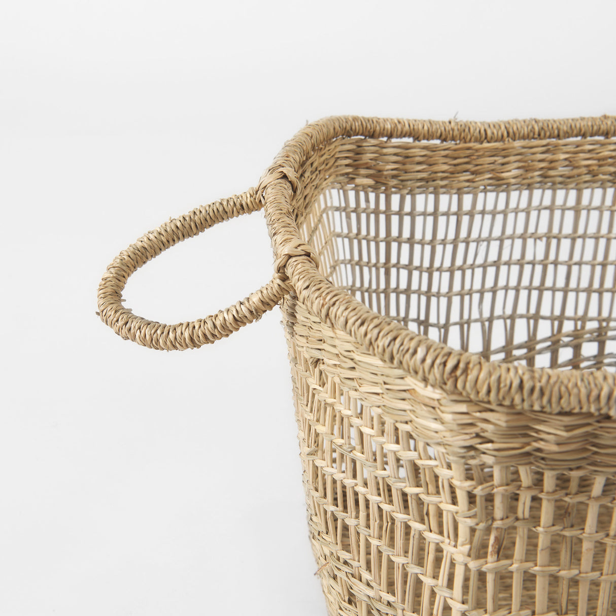 Bellisa 18.5L x 14.6W x 11.0H (Set of 2) Medium Brown Seagrass Rectangular Basket W/ Handles from Mercana - Luna Furniture