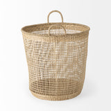 Bowie 19.7L x 19.7W x 19.7H (Set of 3) Medium Brown Seagrass Round Basket W/ Handles from Mercana - Luna Furniture