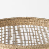 Bowie 19.7L x 19.7W x 19.7H (Set of 3) Medium Brown Seagrass Round Basket W/ Handles from Mercana - Luna Furniture