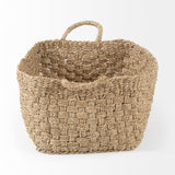 Emra (Set of 3) Light Brown Seagrass Rectangular Basket W/ Handles from Mercana - Luna Furniture