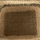 Emma (Set of 2) Light Brown Seagrass Rectangular Basket W/ Black Stripes from Mercana - Luna Furniture