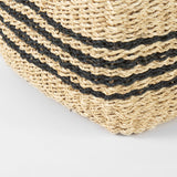 Emma (Set of 2) Light Brown Seagrass Rectangular Basket W/ Black Stripes from Mercana - Luna Furniture