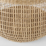 Nova 15.0L x 15.0W x 9.4H (Set of 2) Light Brown Seagrass Woven Round Basket W/ Long Handle from Mercana - Luna Furniture