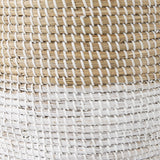 Maddie (Set of 3) Light Brown W/White Dipped Seagrass Round Basket W/ Handles from Mercana - Luna Furniture