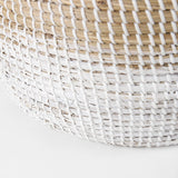 Maddie (Set of 3) Light Brown W/White Dipped Seagrass Round Basket W/ Handles from Mercana - Luna Furniture