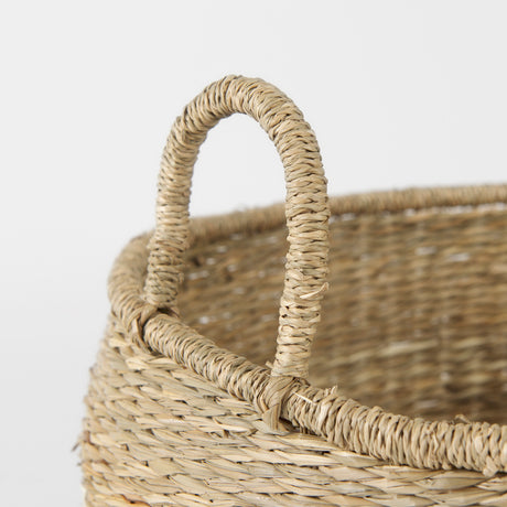 Bradley (Set of 2) Light Brown W/Striped Seagrass Basket W/ Handles from Mercana - Luna Furniture