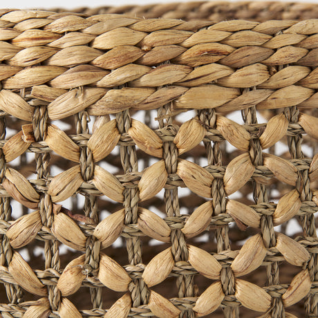 Dakota (Set of 3) Medium Brown Seagrass Round Basket from Mercana - Luna Furniture