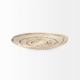 Avel 18.0L x 18.0W x 3.0H Light Brown Seagrass W/Dark Brown String Round Wall Hanging Plate from Mercana - Luna Furniture