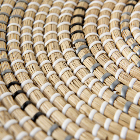 Avel 18.0L x 18.0W x 3.0H Light Brown Seagrass W/Dark Brown String Round Wall Hanging Plate from Mercana - Luna Furniture
