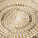 Avel 18.0L x 18.0W x 3.0H Light Brown Seagrass W/Dark Brown String Round Wall Hanging Plate from Mercana - Luna Furniture