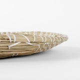 Mekhi 24.0L x 24.0W x 3.5 Light Brown Seagrass W/White String Round Wall Hanging Plate from Mercana - Luna Furniture