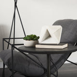 Sophia 5.5 L x 5.5 W x 8.5 H White Marble Decor Stand from Mercana - Luna Furniture