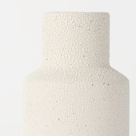 Salar 4.5L x 4.5W x 11.0H Cream Gourd Style Crackled Ceramic Vase from Mercana - Luna Furniture
