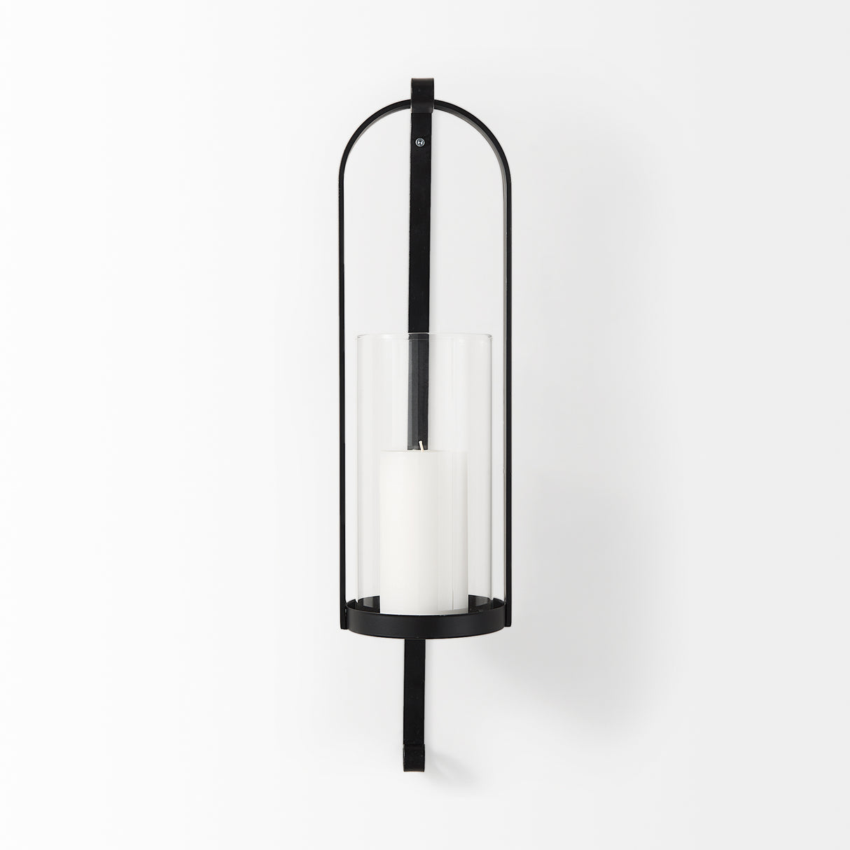 Kero 5.9L x 6.9W x 24.0H Black Metal Wall Candle Holder from Mercana - Luna Furniture
