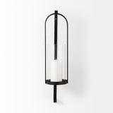 Kero 5.9L x 6.9W x 24.0H Black Metal Wall Candle Holder from Mercana - Luna Furniture