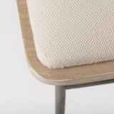 Camille 55.5L x 16.0W x 17.0H Cream Fabric Seat W/ Metal Frame Bench from Mercana - Luna Furniture