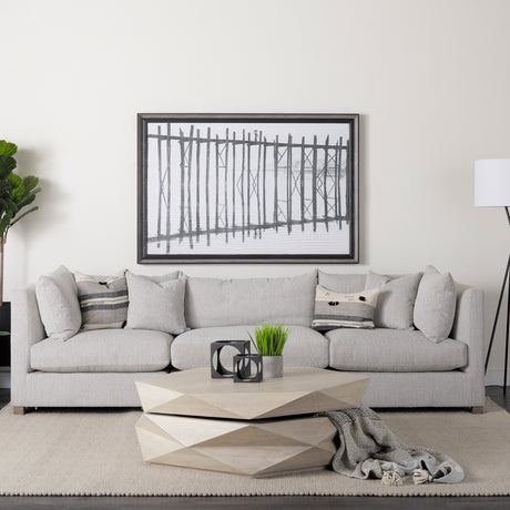 Arreto 48" Natural Solid Wood Hexagonal Storage Coffee Table from Mercana - Luna Furniture