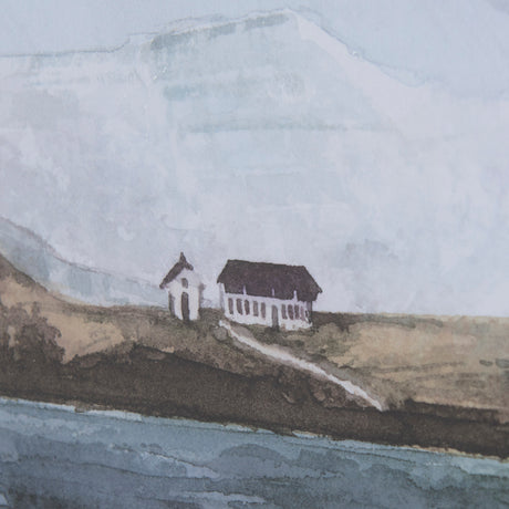 Icelandic Seascape by Jonathan Klassen Hand Embellished Textured Framed Art Print Matted under Glass from Mercana - Luna Furniture