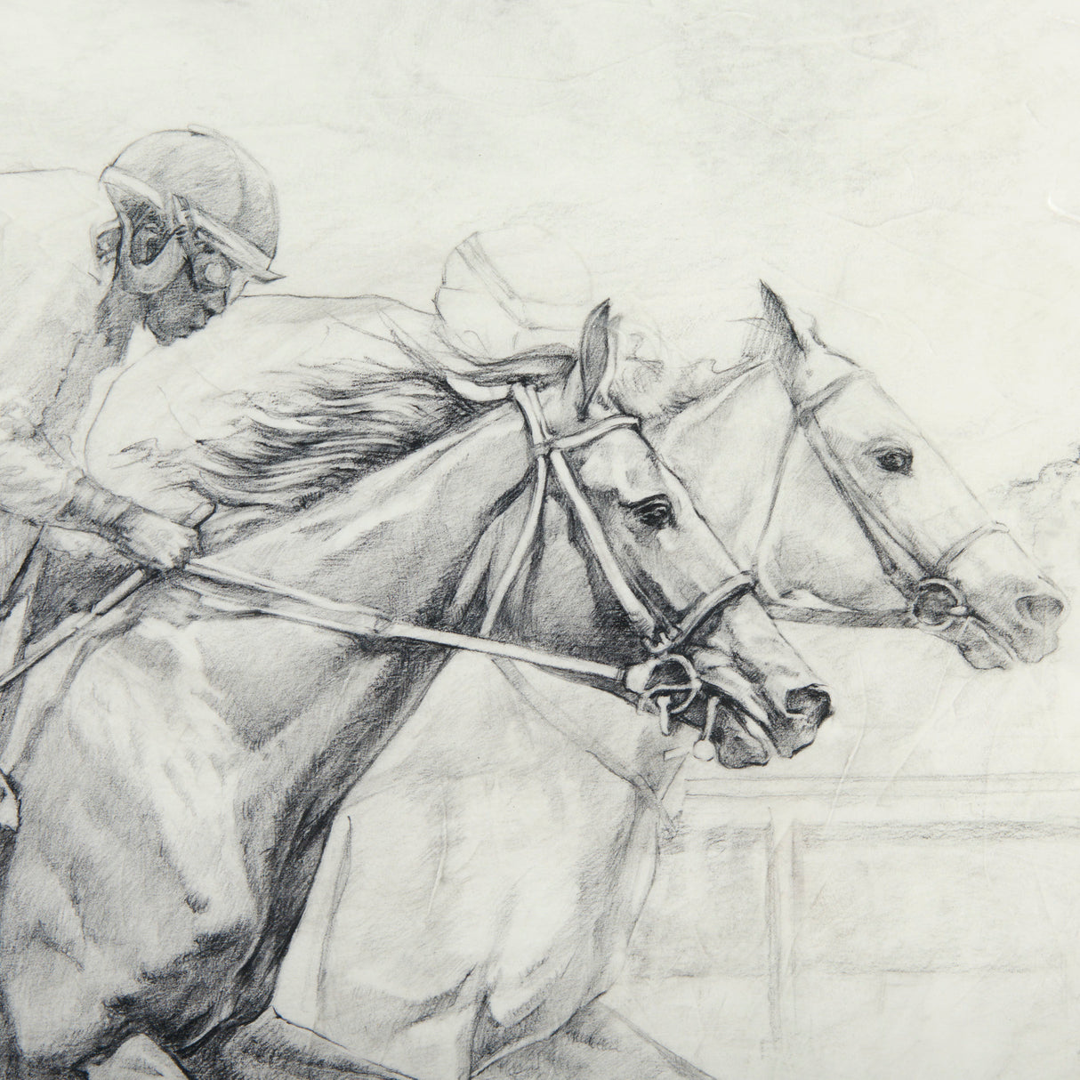 Horse Racing I by Mercana Studio a Hand Embellished Textured Framed Art Print Matted under Glass from Mercana - Luna Furniture