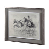 Horse Racing II by Mercana Studio a Hand Embellished Textured Framed Art Print Matted under Glass from Mercana - Luna Furniture