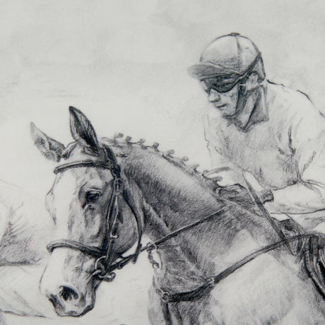 Horse Racing II by Mercana Studio a Hand Embellished Textured Framed Art Print Matted under Glass from Mercana - Luna Furniture