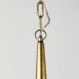 Capsa 17x29 Antique Gold and Silver Toned Metal Dome Pendant Light from Mercana - Luna Furniture