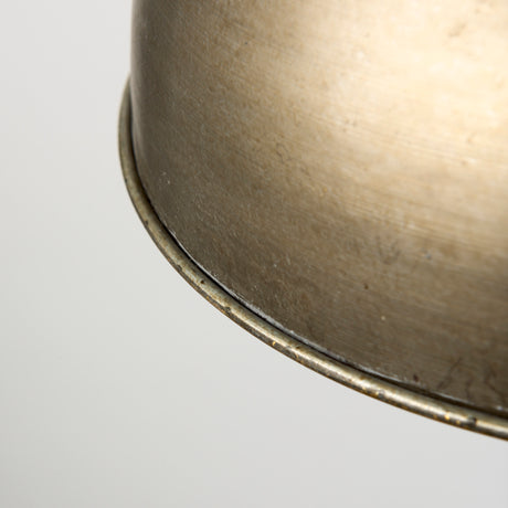 Capsa 17x29 Antique Gold and Silver Toned Metal Dome Pendant Light from Mercana - Luna Furniture