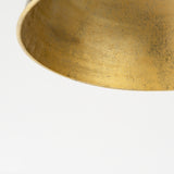 Capsa 17x29 Antique Gold and Silver Toned Metal Dome Pendant Light from Mercana - Luna Furniture