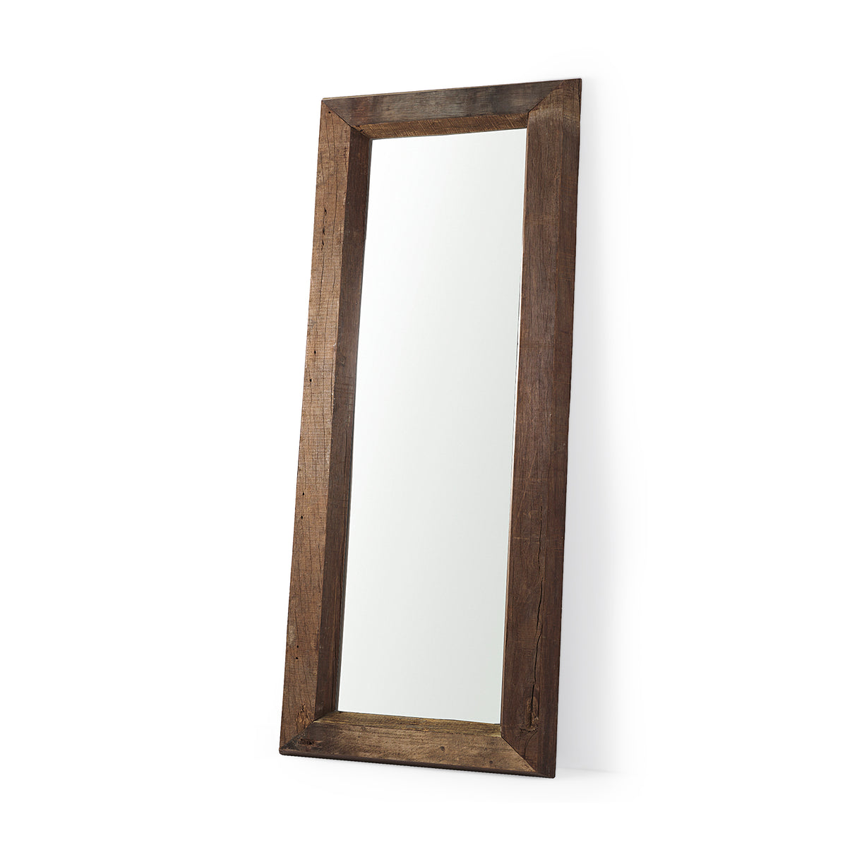 Gerome 31.0L x 5.0W x 86.0H Brown Wooden Floor Mirror from Mercana - Luna Furniture