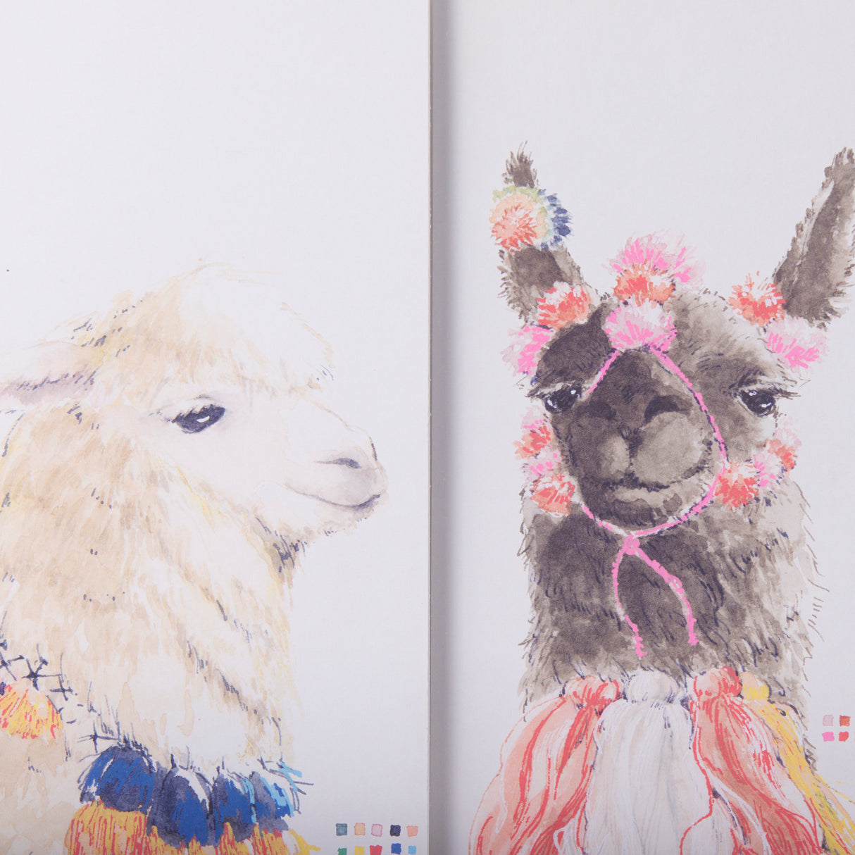 Lama Party IV by Panpan a Framed Art Print Matted under Glass from Mercana - Luna Furniture