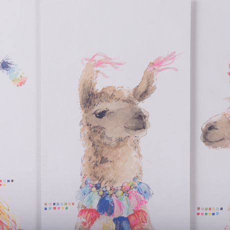 Lama Party IV by Panpan a Framed Art Print Matted under Glass from Mercana - Luna Furniture