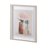 Boho Flowers I by Mercana Studio a Hand Embellished Textured Framed Art Print Matted under Glass from Mercana - Luna Furniture